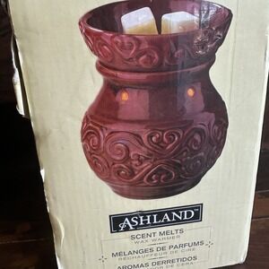 Ashland‎ Scent Melts Red Ceramic Wax Warmer Gift Set Electric
